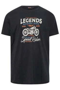 ESPIONAGE Big & Tall Navy Blue 'Legends' Graphic Print T-Shirt -Urban Fitwear Sales a59eaf85 740b 4c 206835 X