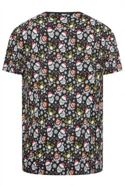 KAM Big & Tall Black Santa Skull Christmas T-Shirt -Urban Fitwear Sales abd76af3 68f2 43 208476 Y