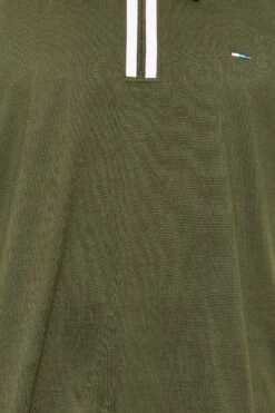 BadRhino Big & Tall Khaki Green Jersey Zip Polo Shirt 4 BadRhino Big & Tall Khaki Green Jersey Zip Polo Shirt -Urban Fitwear Sales ac5d2522 3c60 4a 207659 Z
