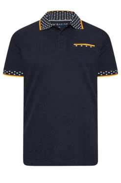 BadRhino Big & Tall Navy Blue Dobby Collar Polo Shirt 5 BadRhino Big & Tall Navy Blue Dobby Collar Polo Shirt -Urban Fitwear Sales ae9d5141 faf3 4e 207506 X