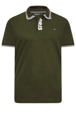 BadRhino Big & Tall Khaki Green BR15 Placket Polo Shirt -Urban Fitwear Sales b066611b c22f 49 207512 X
