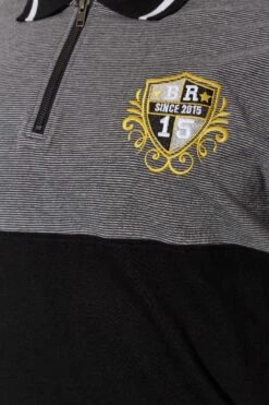 BadRhino Big & Tall Black Crest Zip Polo Shirt -Urban Fitwear Sales b1fb706a f9cd 4b 207338 Z