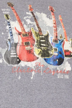 D555 Big & Tall Blue Electric Guitar Print T-Shirt -Urban Fitwear Sales b2362105 ed09 4e 207605 Z2