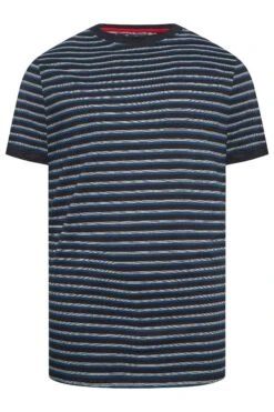 D555 Big & Tall Navy Blue & Grey Stripe T-Shirt -Urban Fitwear Sales b2b82442 2efb 4d 207600 X