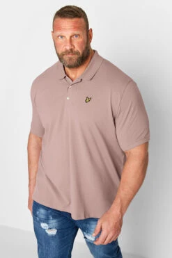LYLE & SCOTT Big & Tall Hutton Pink Core Polo Shirt