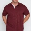 D555 Big & Tall Burgundy Red Core Polo Shirt