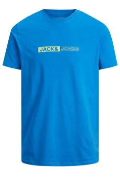 JACK & JONES Big & Tall Bright Blue Logo T-Shirt -Urban Fitwear Sales b82720e7 279f 4d 207313 X