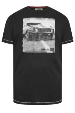 D555 Big & Tall Black Retro Car Print T-Shirt -Urban Fitwear Sales b9c02feb 8176 47 208397 X