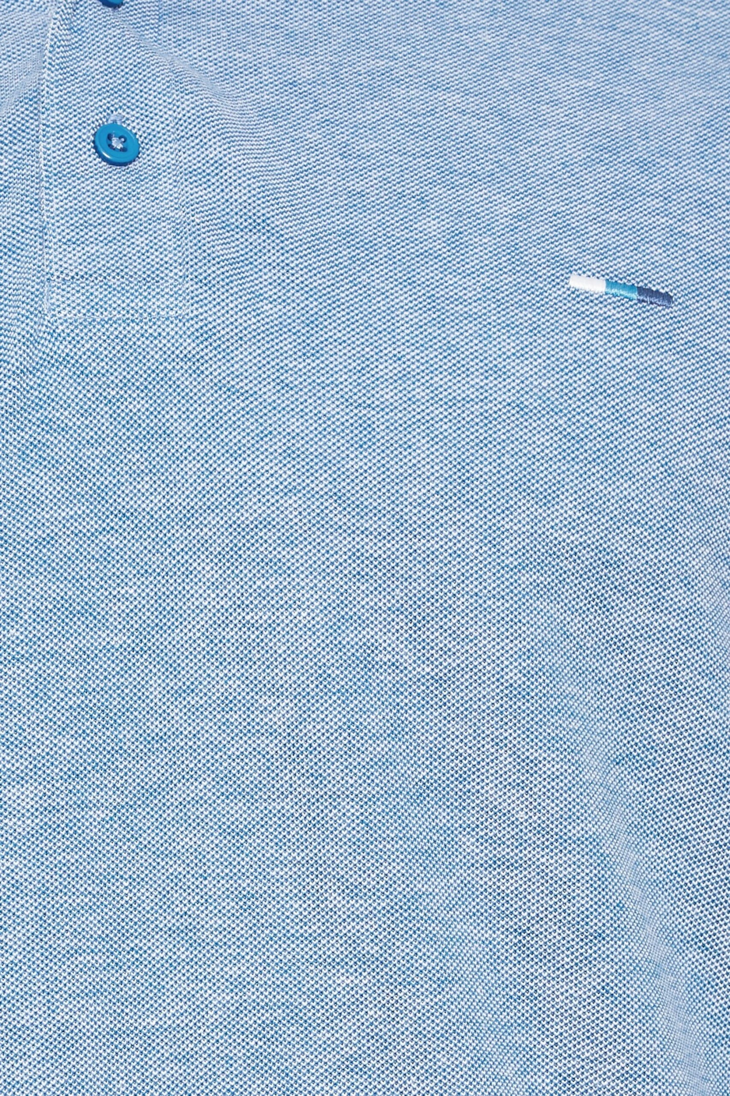 BadRhino Big & Tall Blue Birdseye Polo Shirt 2 BadRhino Big & Tall Blue Birdseye Polo Shirt - Image 2