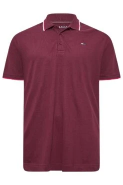 BadRhino Big & Tall Windsor Wine Red Tipped Red Polo Shirt 5 BadRhino Big & Tall Windsor Wine Red Tipped Red Polo Shirt -Urban Fitwear Sales c5a5cc87 5fa4 47 207412 X