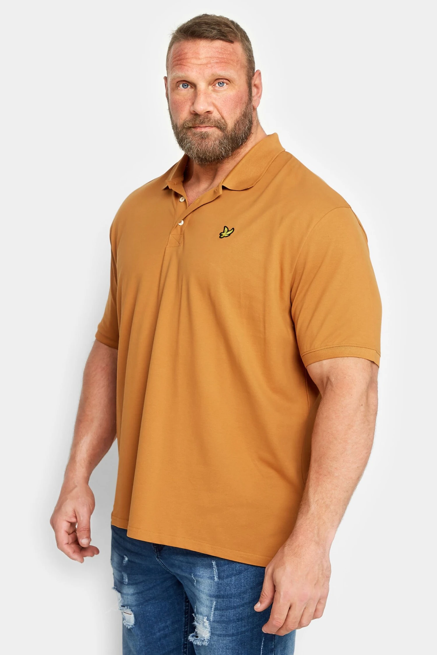 LYLE & SCOTT Big & Tall Orange Core Polo Shirt 1 LYLE & SCOTT Big & Tall Orange Core Polo Shirt