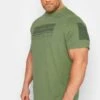 D555 Big & Tall Khaki Green 'Couture' Sleeve Pocket T-Shirt