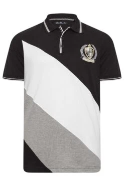 BadRhino Big & Tall Black & White Stripe Polo Shirt -Urban Fitwear Sales ce36fbff 8874 49 207501 X