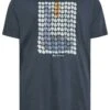BEN SHERMAN Big & Tall Navy Blue Plectrum Print T-Shirt