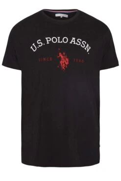 U.S. POLO ASSN. Big & Tall Black Graphic Logo T-Shirt -Urban Fitwear Sales d30fe34c 971d 49 206340 X