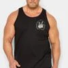 BadRhino Big & Tall Black 'Death Valley' Slogan Vest Top
