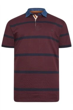 KAM Big & Tall Burgundy Red Denim Collar Polo Shirt -Urban Fitwear Sales d5ca3d79 dd04 4a 208453 X