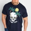 BadRhino Big & Tall Navy Blue Summer Vibes T-Shirt