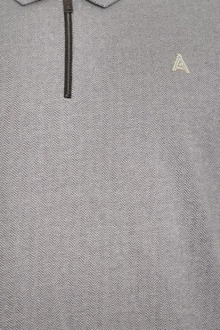 STUDIO A Big & Tall Grey Zip Neck Polo Shirt -Urban Fitwear Sales d80d95c4 a754 45 208504 Z