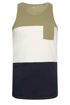 BadRhino Big & Tall Green & Navy Blue Stripe Vest Top 5 BadRhino Big & Tall Green & Navy Blue Stripe Vest Top -Urban Fitwear Sales da87ed25 8f37 4e 207915 X