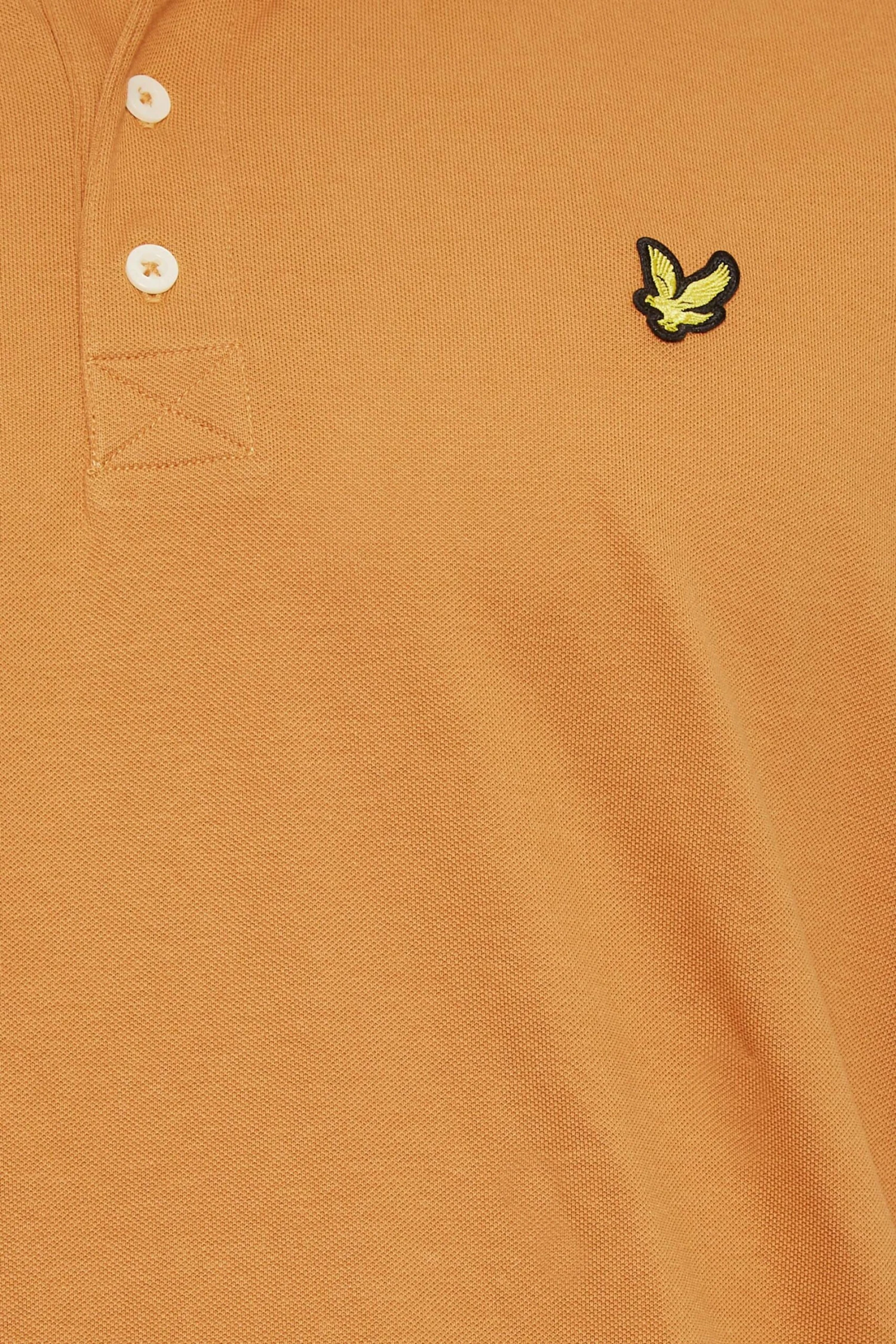 LYLE & SCOTT Big & Tall Orange Core Polo Shirt 2 LYLE & SCOTT Big & Tall Orange Core Polo Shirt - Image 2