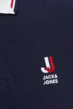JACK & JONES Big & Tall Navy Blue Long Sleeve Polo Shirt -Urban Fitwear Sales dd57d688 0dfe 41 206658 D
