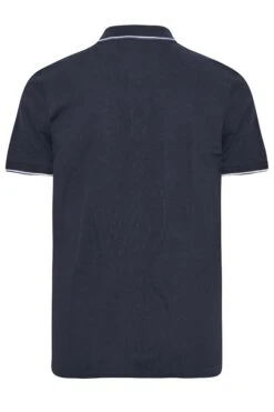 BadRhino Big & Tall Navy Blue Tipped Core Polo Shirt -Urban Fitwear Sales ddbeb987 9481 41 203793 YR