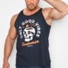 BadRhino Big & Tall Navy Blue Skull Vest