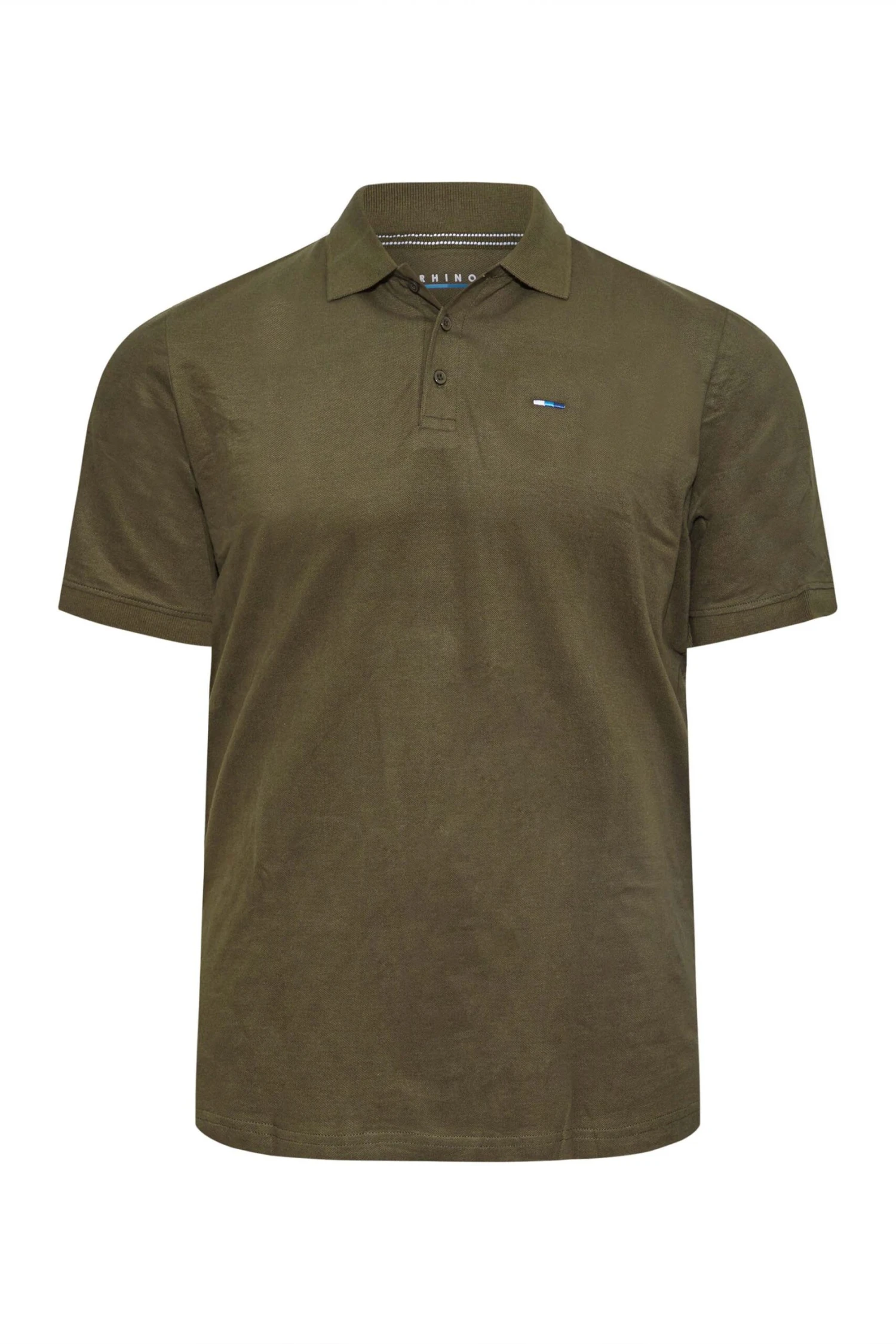 BadRhino Big & Tall Black/Navy Blue/Khaki Green 3 Pack Core Polo Shirts 3 BadRhino Big & Tall Black/Navy Blue/Khaki Green 3 Pack Core Polo Shirts - Image 3