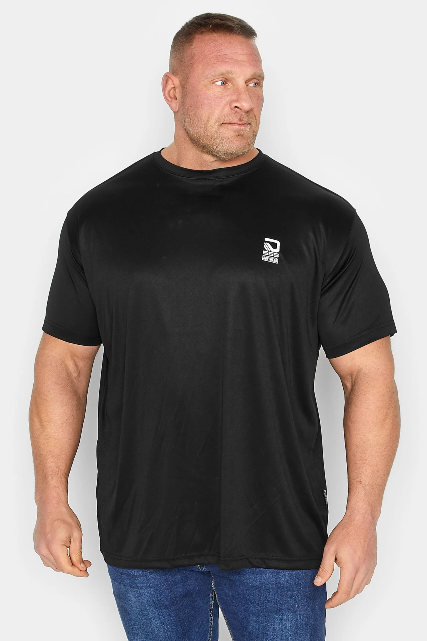 D555 Big & Tall Black Dry Wear T-Shirt 1 D555 Big & Tall Black Dry Wear T-Shirt