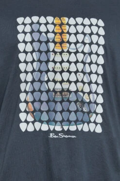 BEN SHERMAN Big & Tall Navy Blue Plectrum Print T-Shirt -Urban Fitwear Sales e377f620 5915 4b 208349 1