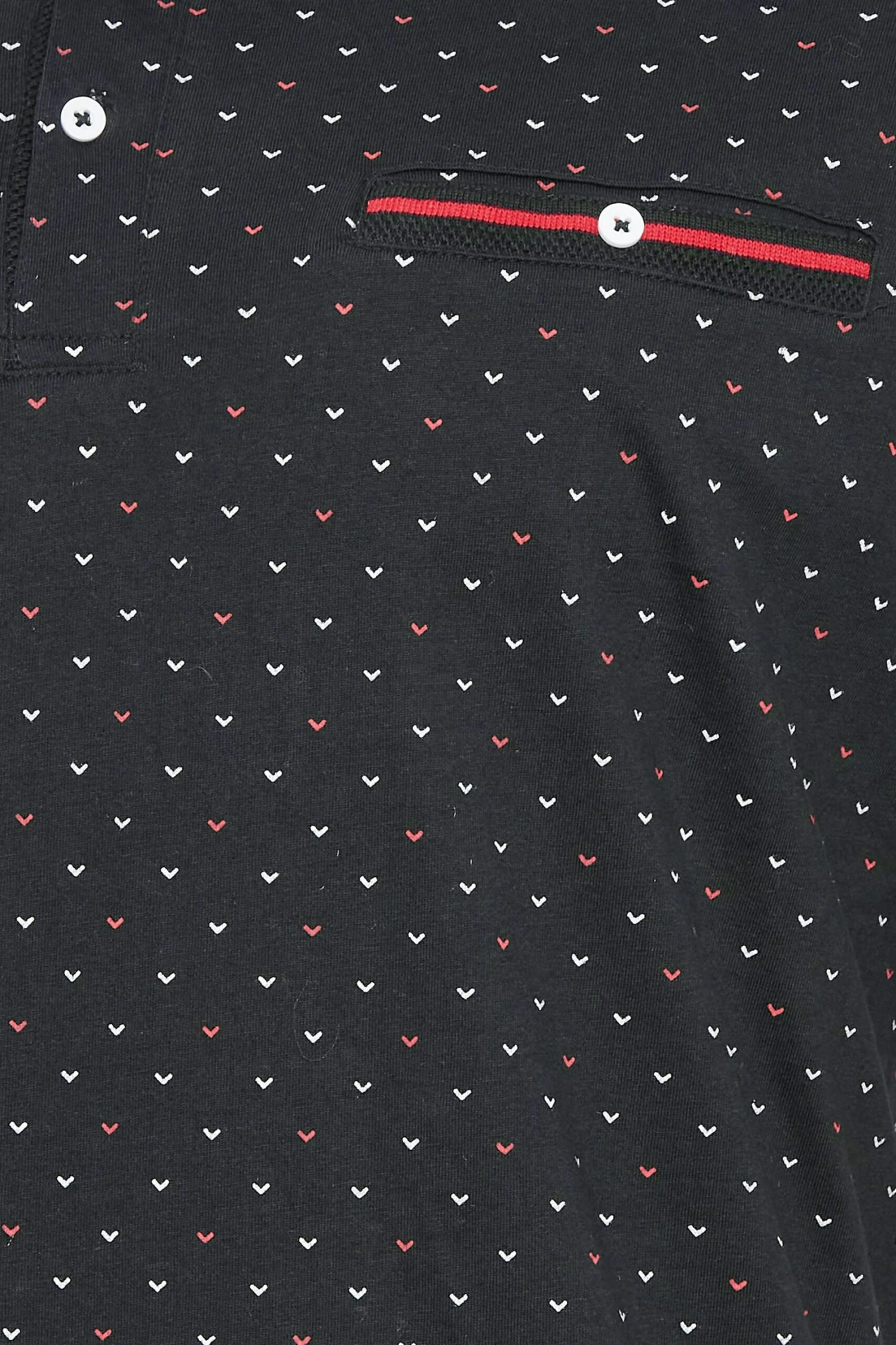 D555 Big & Tall Navy Blue Jacquard Collar Printed Polo Shirt 2 D555 Big & Tall Navy Blue Jacquard Collar Printed Polo Shirt - Image 2