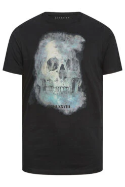 BadRhino Big & Tall Black Blurred Skull Print T-Shirt 5 BadRhino Big & Tall Black Blurred Skull Print T-Shirt -Urban Fitwear Sales e4374521 3e0c 4d 208742 X