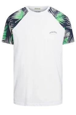 JACK & JONES Big & Tall White Contrast Sleeve T-Shirt 3 JACK & JONES Big & Tall White Contrast Sleeve T-Shirt -Urban Fitwear Sales e75a924b 206c 4e 207851 X