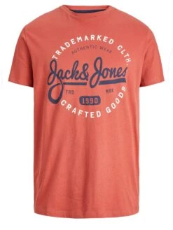 JACK & JONES Big & Tall Red Logo Crew T-Shirt -Urban Fitwear Sales e7a724c1 713c 45 208300 X