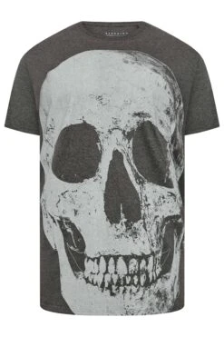 BadRhino Big & Tall Charcoal Grey Skull Print T-Shirt 5 BadRhino Big & Tall Charcoal Grey Skull Print T-Shirt -Urban Fitwear Sales e825eaa5 07cd 49 207670 X