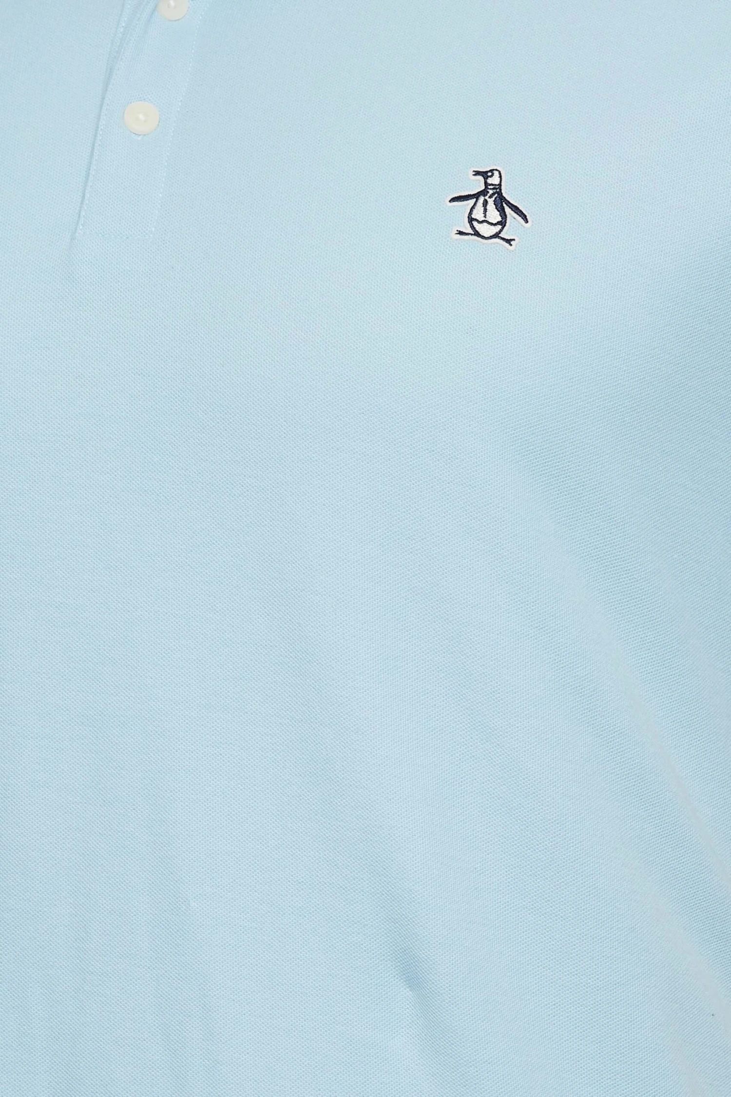 PENGUIN MUNSINGWEAR Big & Tall Light Blue Tipped Polo Shirt 2 PENGUIN MUNSINGWEAR Big & Tall Light Blue Tipped Polo Shirt - Image 2