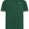 BEN SHERMAN Big & Tall Green Chevron Collar Polo Shirt