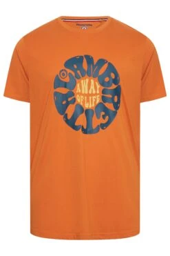 LAMBRETTA Big & Tall Orange 'A Way Of Life' Slogan T-Shirt -Urban Fitwear Sales eccc6202 08b0 4d 207815 X