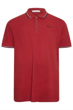 BEN SHERMAN Big & Tall Red Tipped Polo Shirt