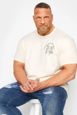 BadRhino Big & Tall White 'North Shore' Slogan T-Shirt