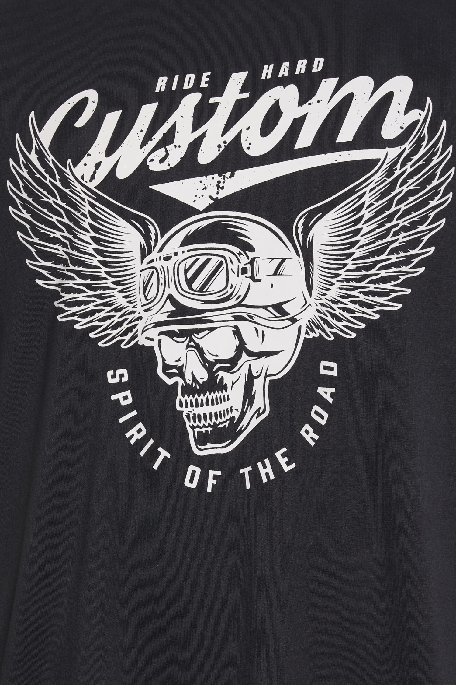 KAM Big & Tall Black Skull Print T-Shirt 2 KAM Big & Tall Black Skull Print T-Shirt - Image 2