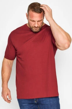 D555 Big & Tall Burgundy Red Core T-Shirt