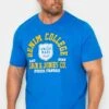 JACK & JONES Big & Tall Blue Denim College Logo T-Shirt