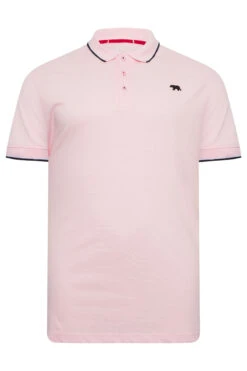 D555 Big & Tall Light Pink Logo Polo Shirt -Urban Fitwear Sales f6f03fa0 2bde 40 207654 X
