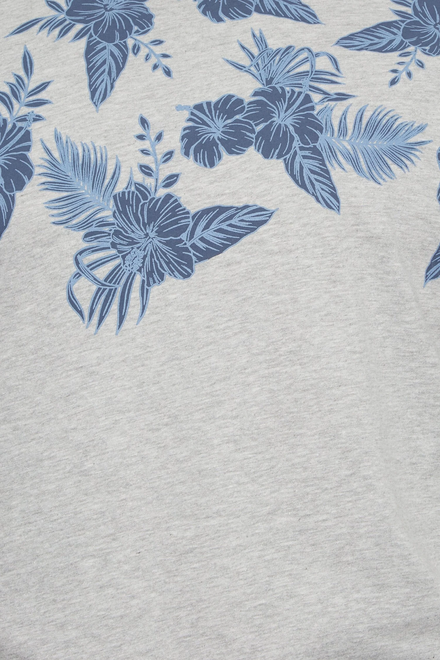 BadRhino Big & Tall Grey Hawaiian Print T-Shirt 2 BadRhino Big & Tall Grey Hawaiian Print T-Shirt - Image 2