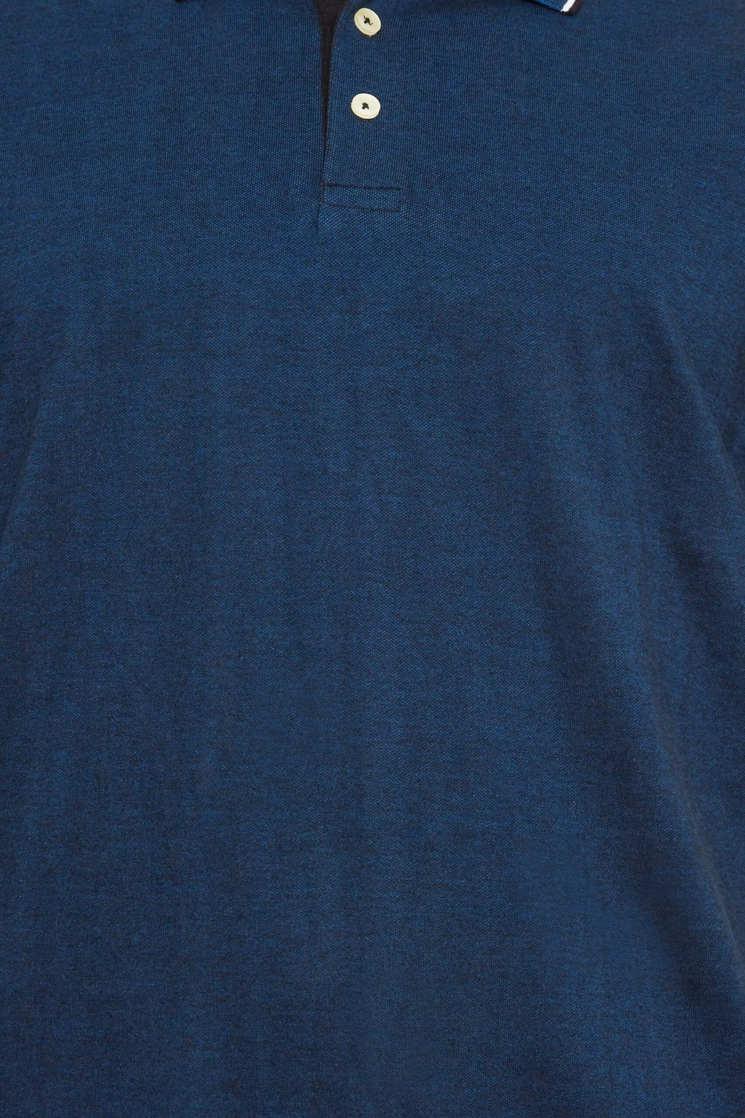 BadRhino Big & Tall Dark Blue Birdseye Polo Shirt 3 BadRhino Big & Tall Dark Blue Birdseye Polo Shirt - Image 3