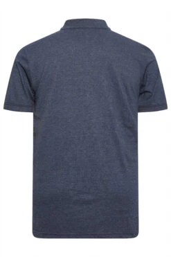 D555 Big & Tall Navy Blue Marl Pique Polo Shirt -Urban Fitwear Sales fbd7abaf 220d 4a 209430 Y