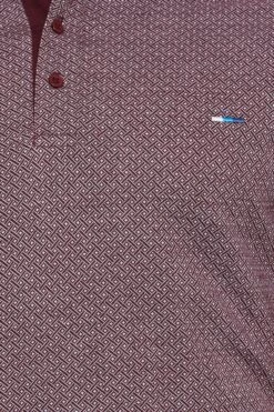 BadRhino Bad & Tall Burgundy Geometric Polo Shirt 4 BadRhino Bad & Tall Burgundy Geometric Polo Shirt -Urban Fitwear Sales fcd7d618 53ec 46 208090 Z