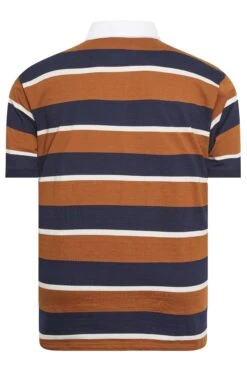 KAM Big & Tall Mustard Yellow Striped Rugby Polo Shirt -Urban Fitwear Sales fd2bb456 5d41 4b 208450 Y